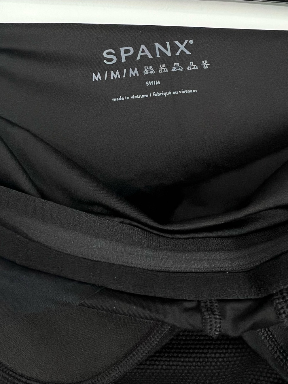 SPANX Piqué Shaping Halter One Piece Swimsuit | Black | Medium - Picture 6 of 9